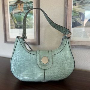 Mint Faux Leather Shoulder Bag